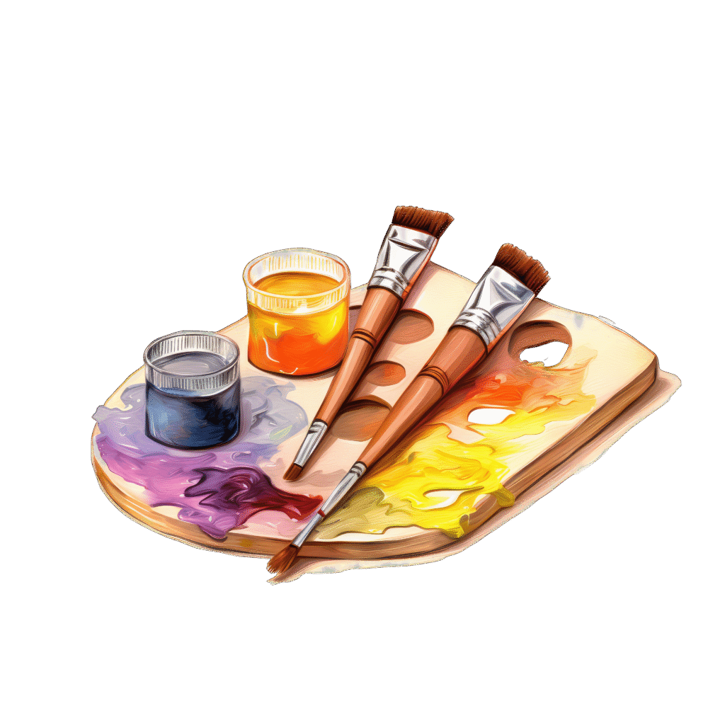 Paletka z farbami